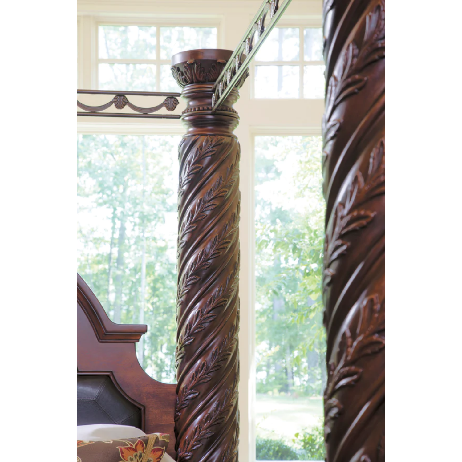 North Shore Dark Brown Canopy Bedroom Set