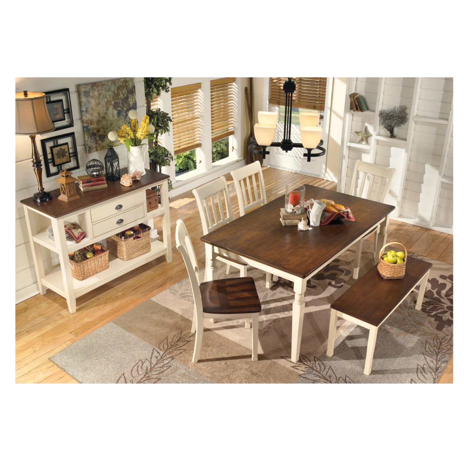 Whitesburg Brown/Cottage White Dining Table