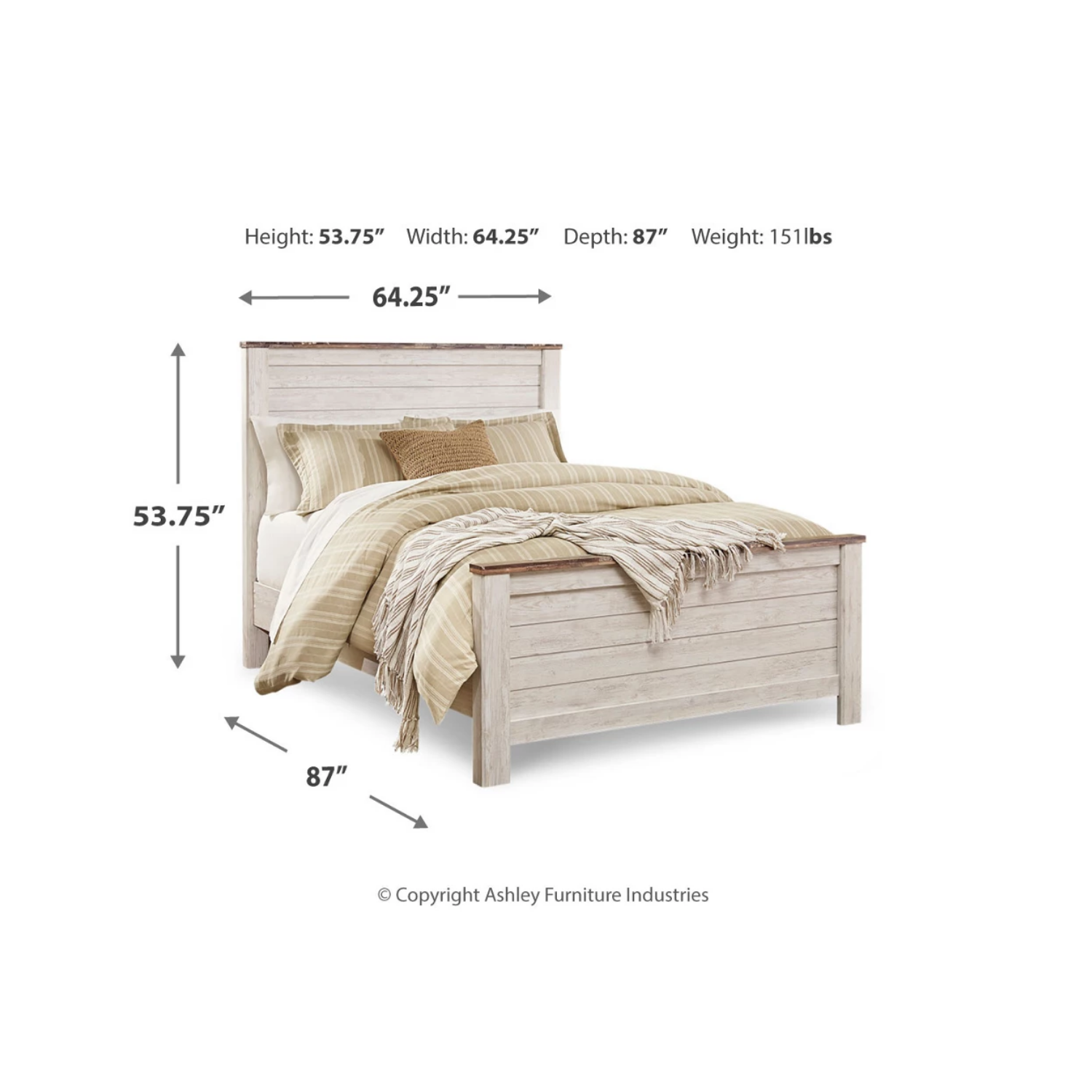 Willowton Panel Bed