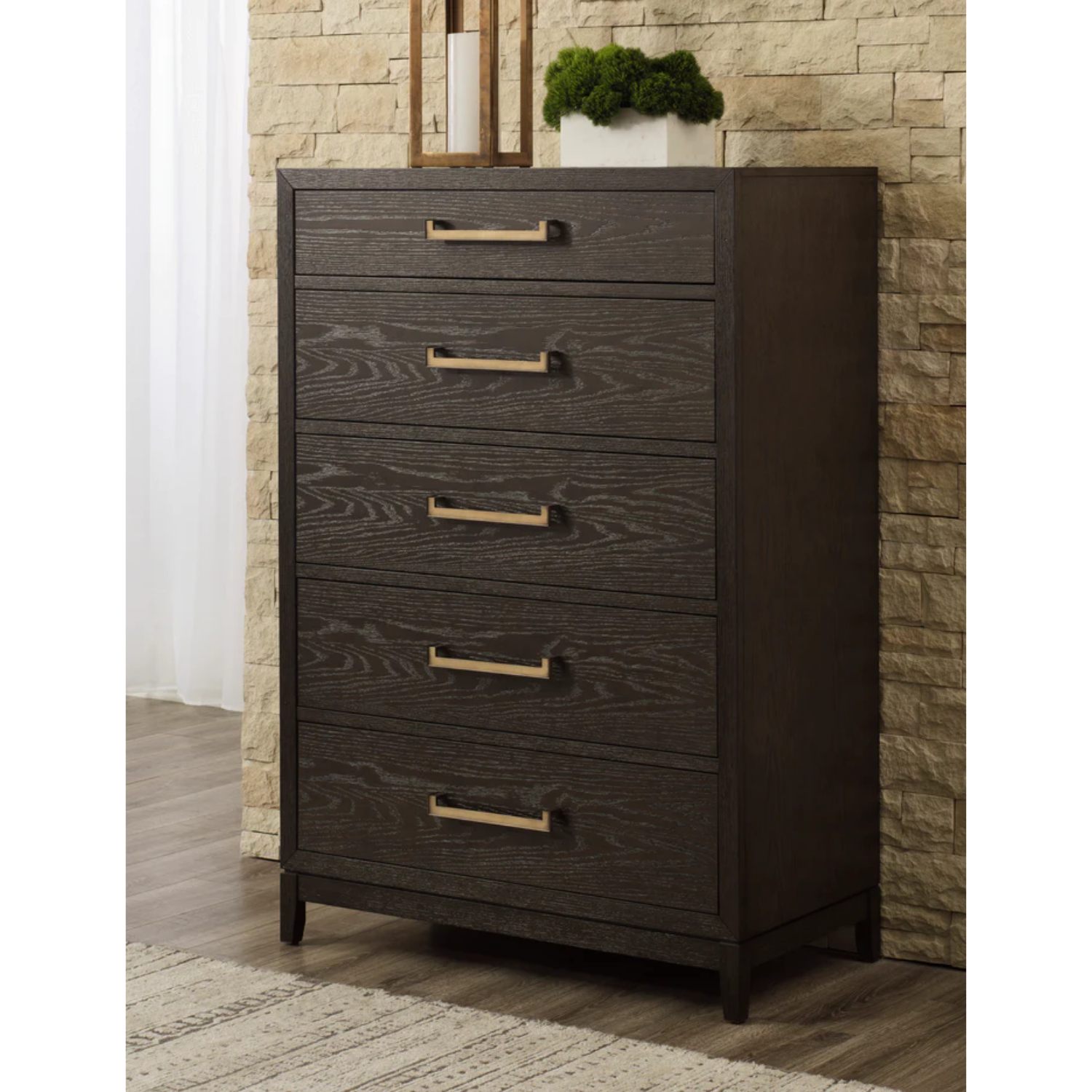 Burkhaus Brown Upholstered Panel Bedroom Set