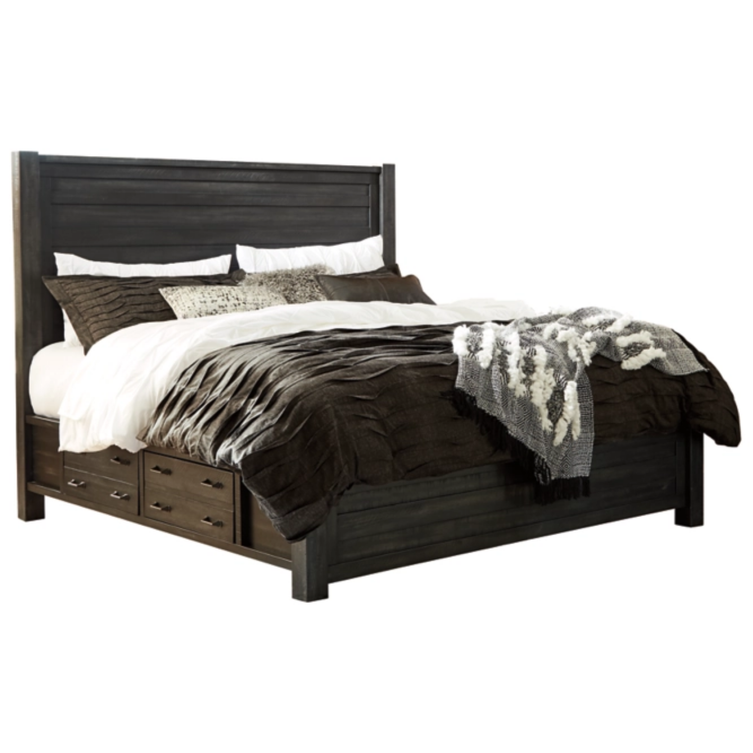 Baylow Queen Panel Bed with 4 Storage Drawers