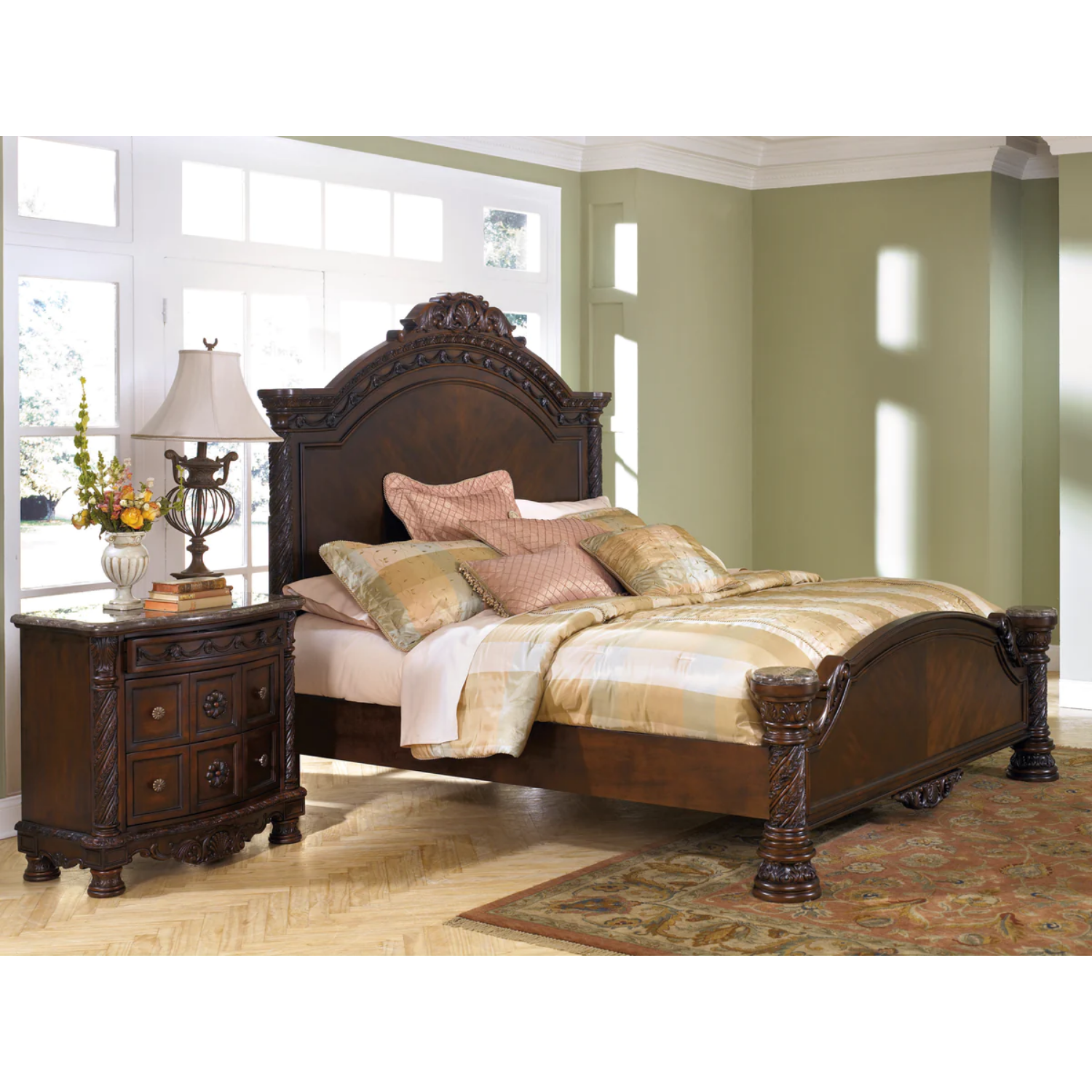 North Shore Dark Brown Panel Bedroom Set