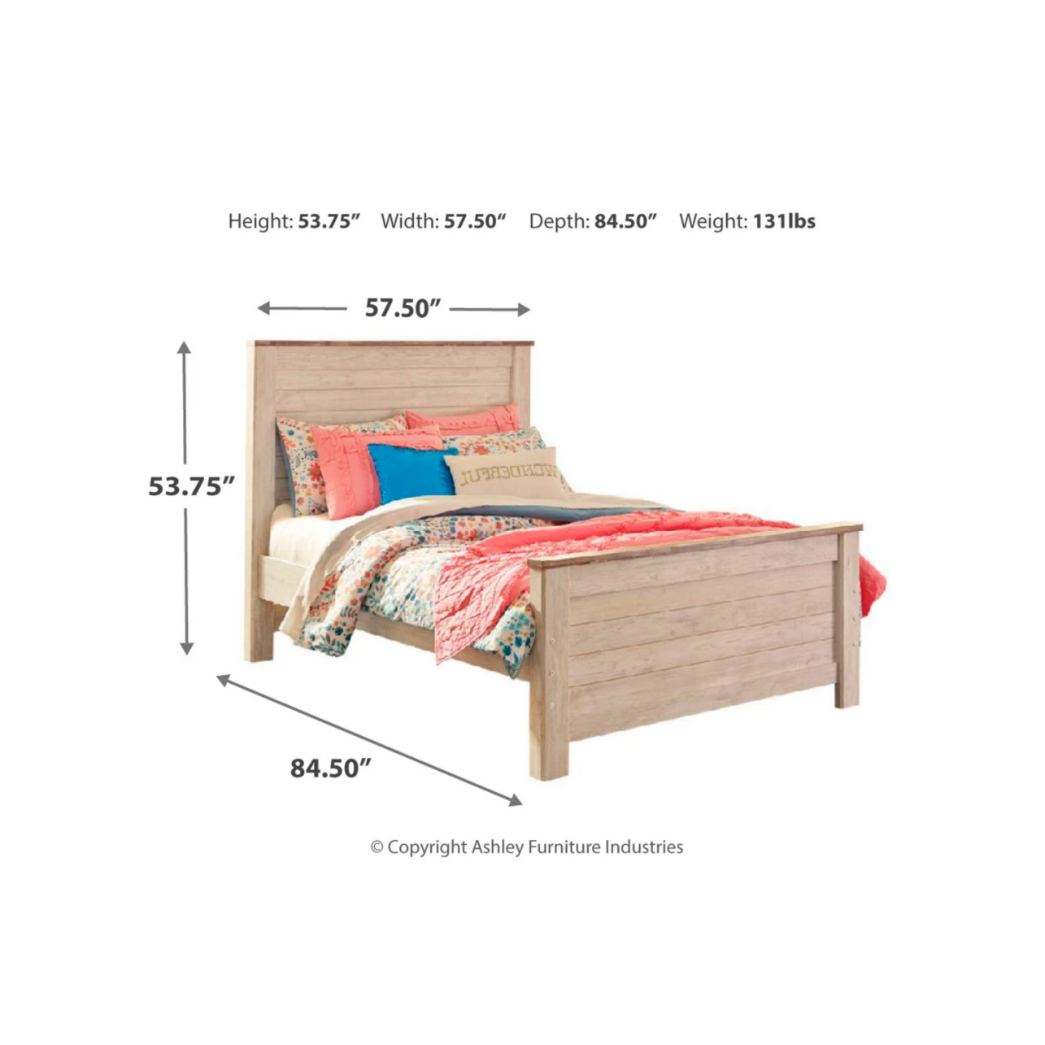 Willowton Panel Bed
