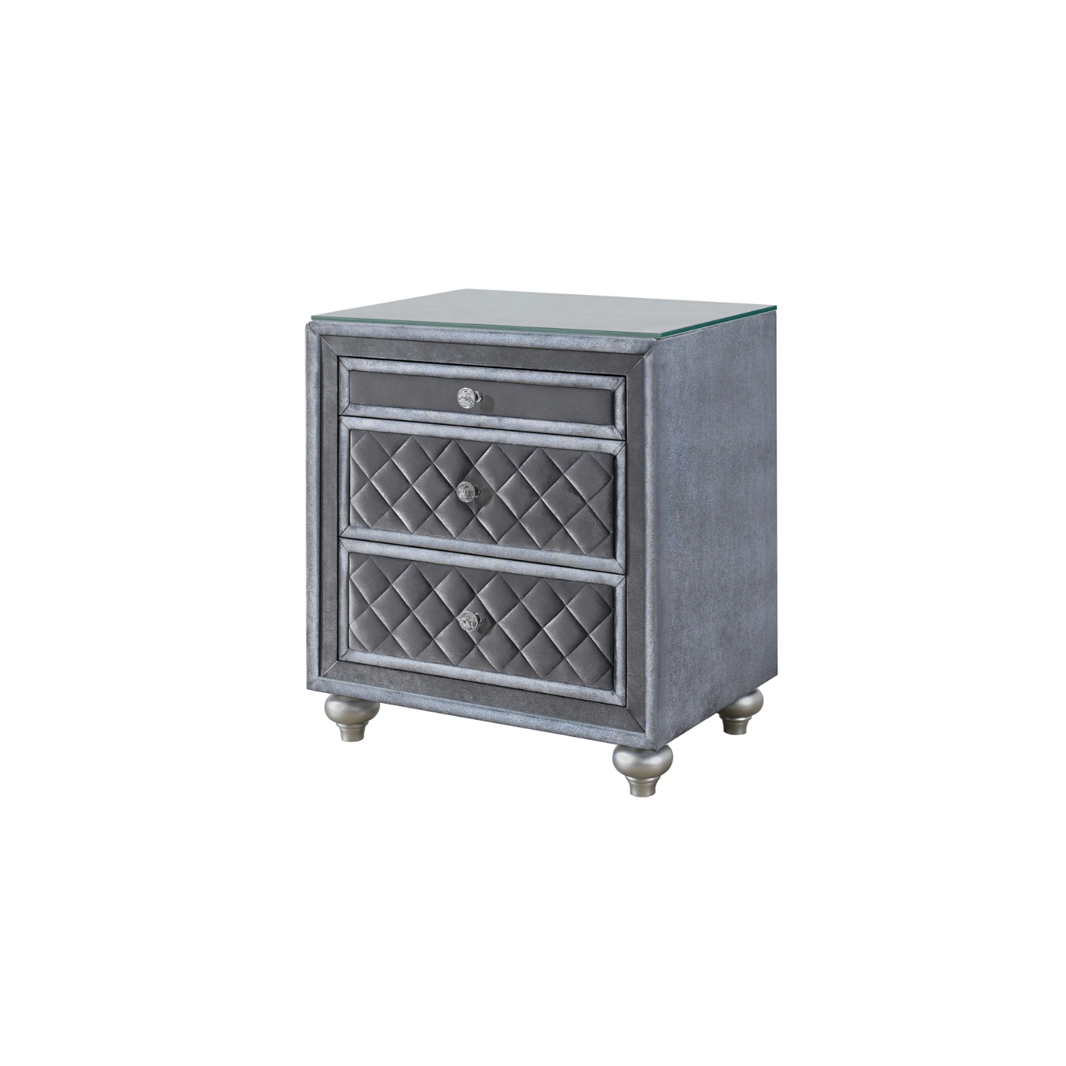 Cameo Gray Upholstered Panel Bedroom Set
