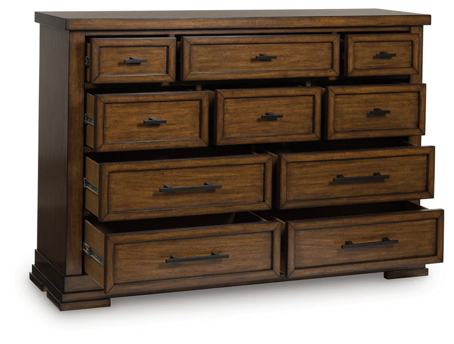 Taffenbrook Medium Brown Storage Platform Set