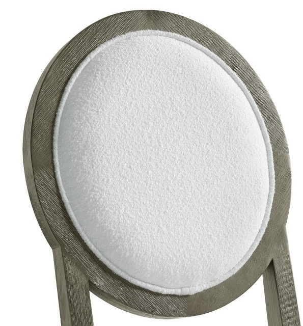 Juego de mesa de comedor redonda contemporánea Versailles en gris