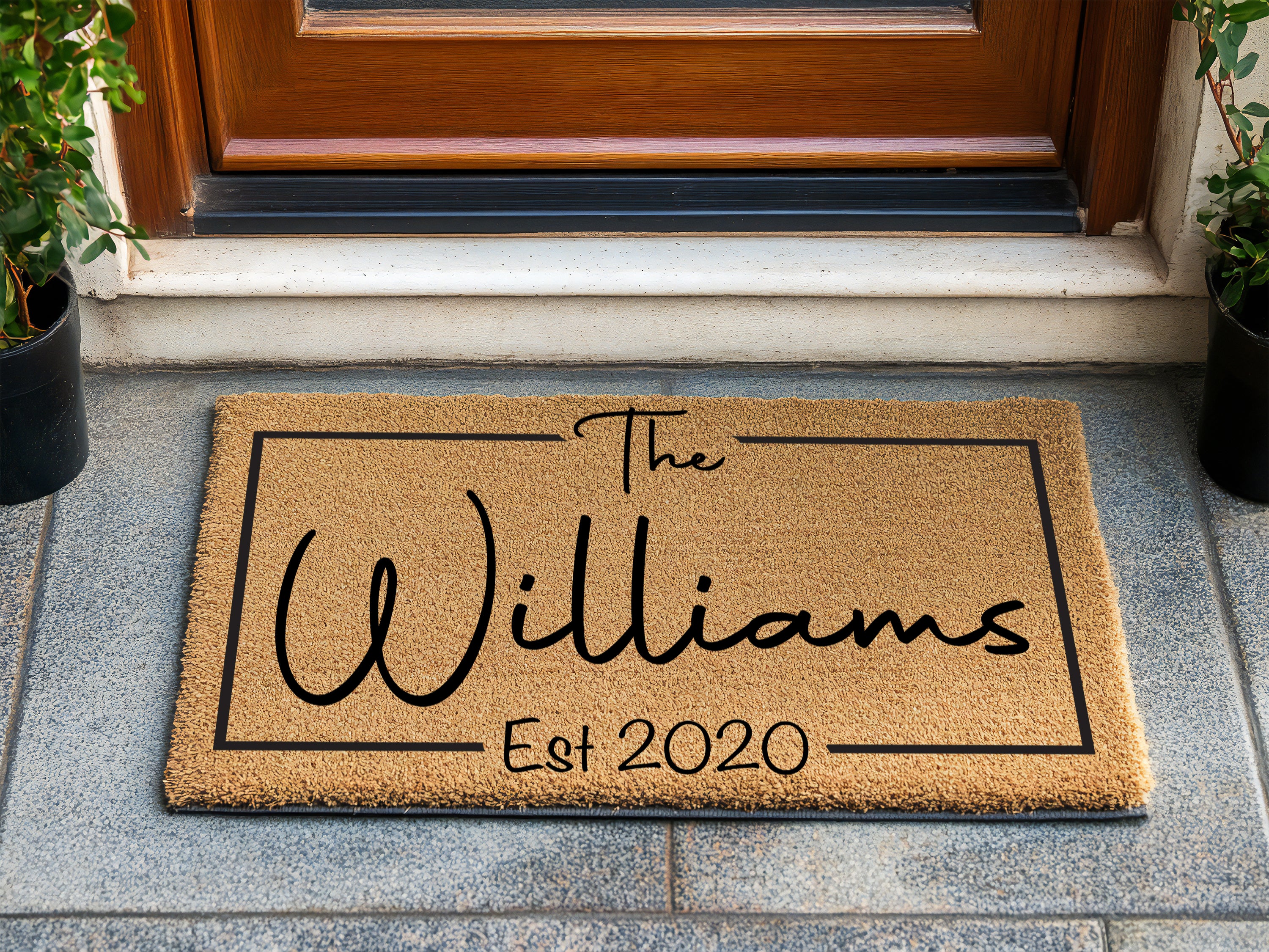 Personalized Family Name Doormat (Make contact for personalization details)