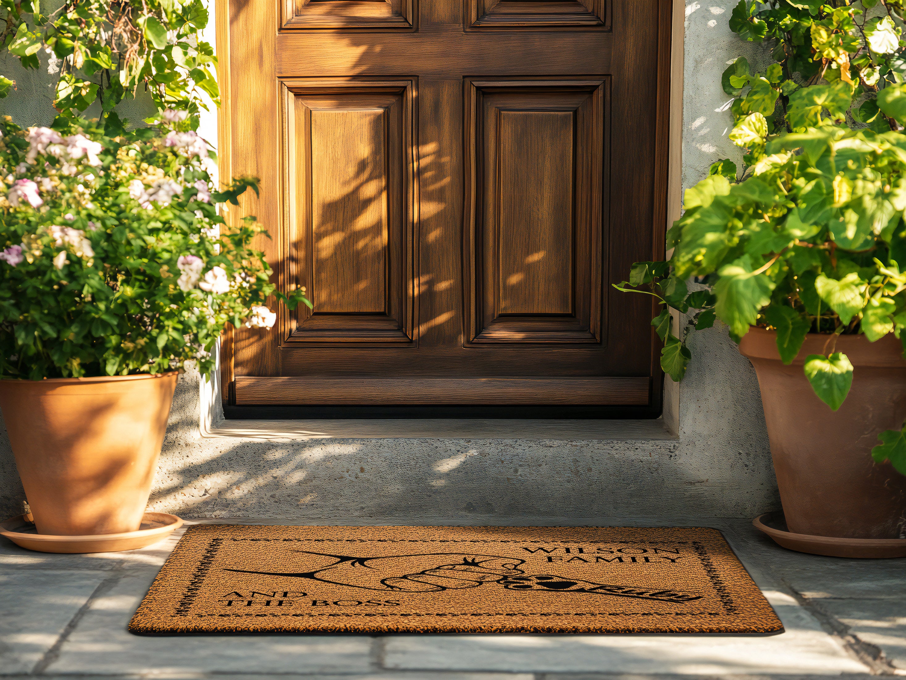 Custom Dog Family Name Doormat (Make contact for personalization details)