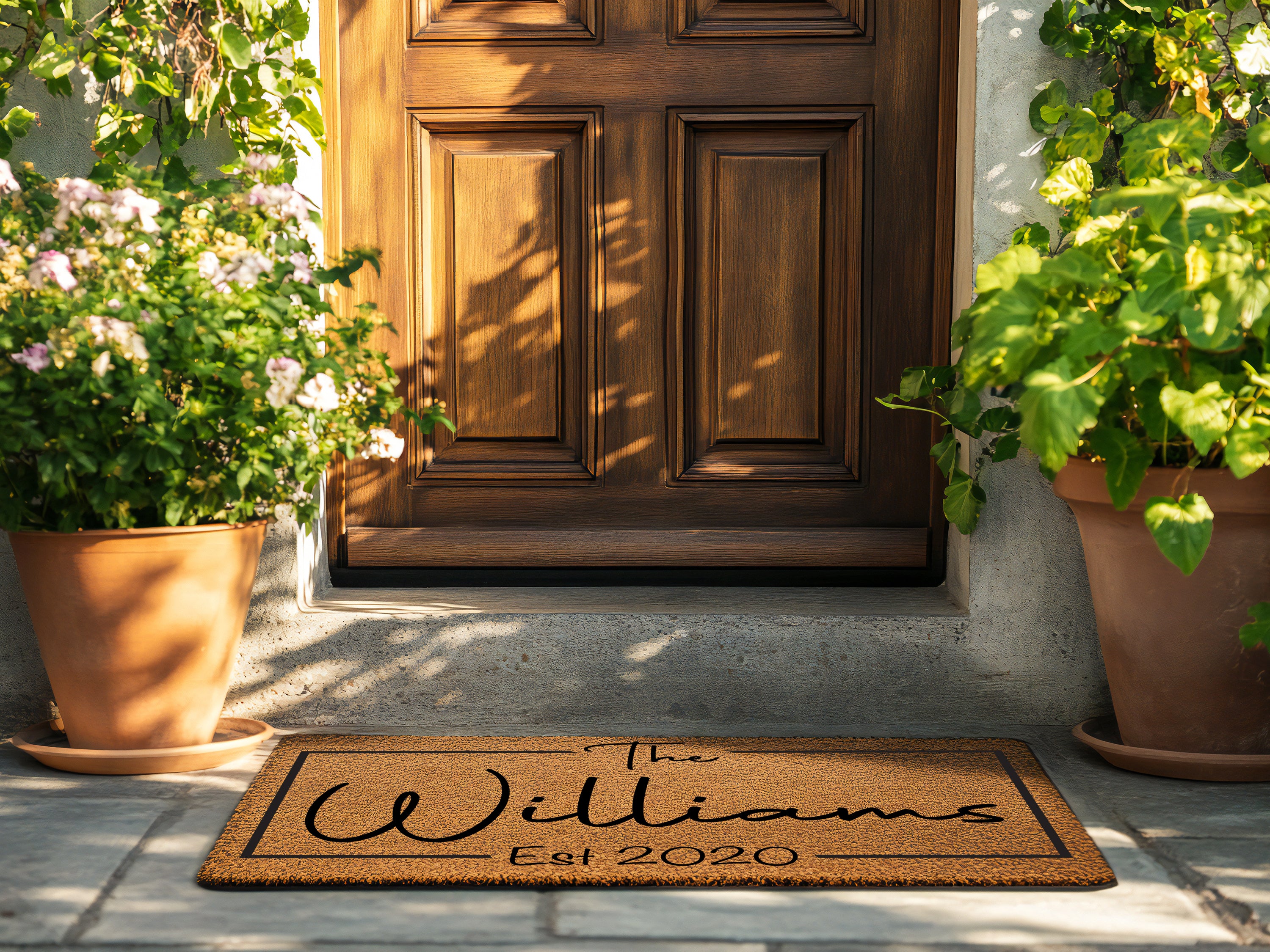 Personalized Family Name Doormat (Make contact for personalization details)