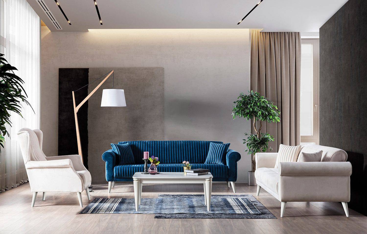 Deco Class Sofa Set (3+3+1+1)