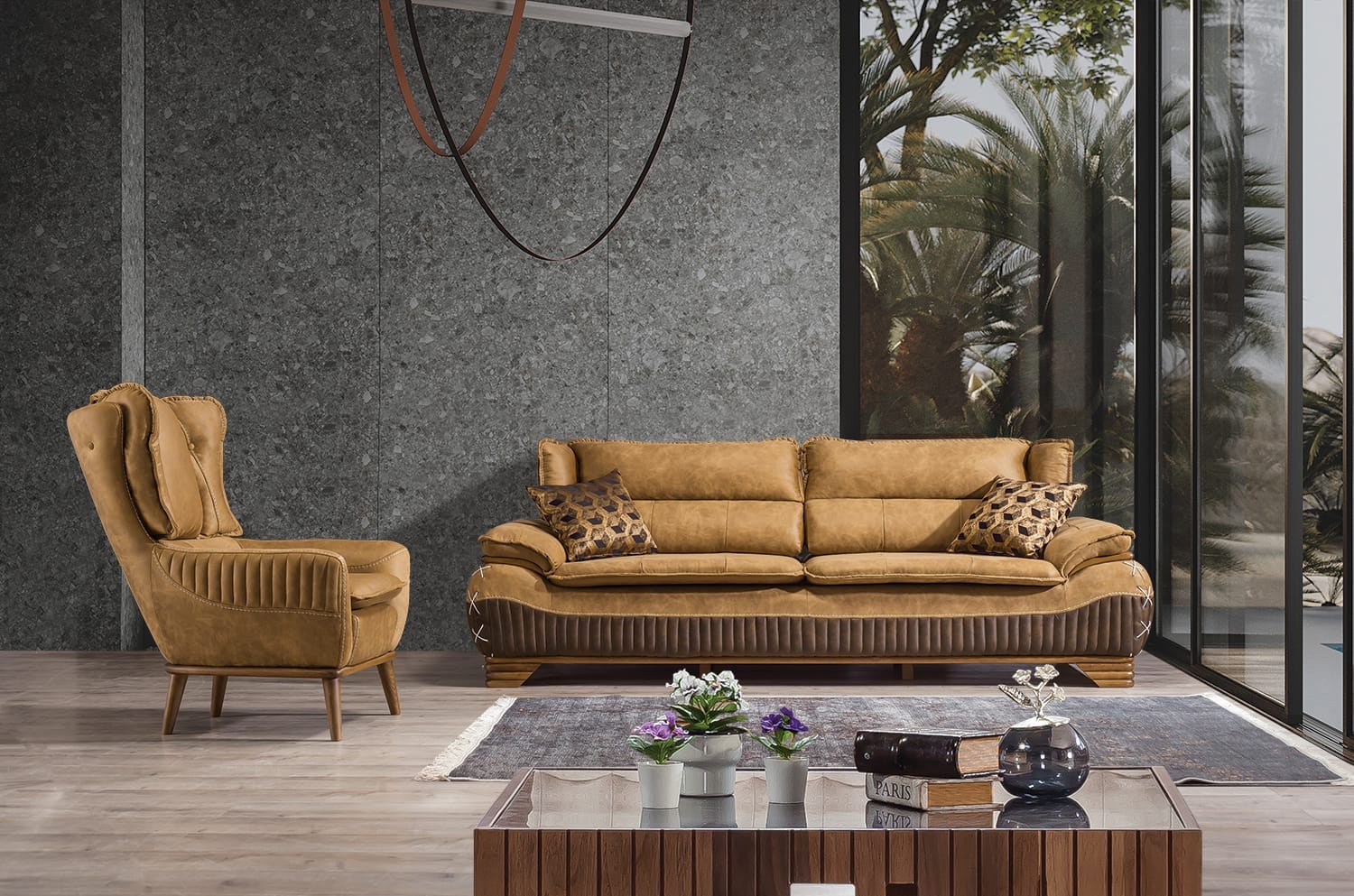 Konfor Sofa Set (3+3+1+1)