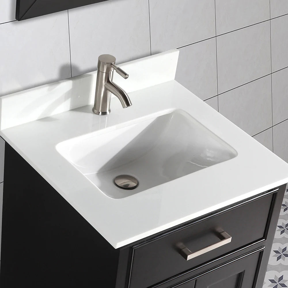 30 in. Single Sink Bathroom Vanity Set in Espresso - Decohub Home