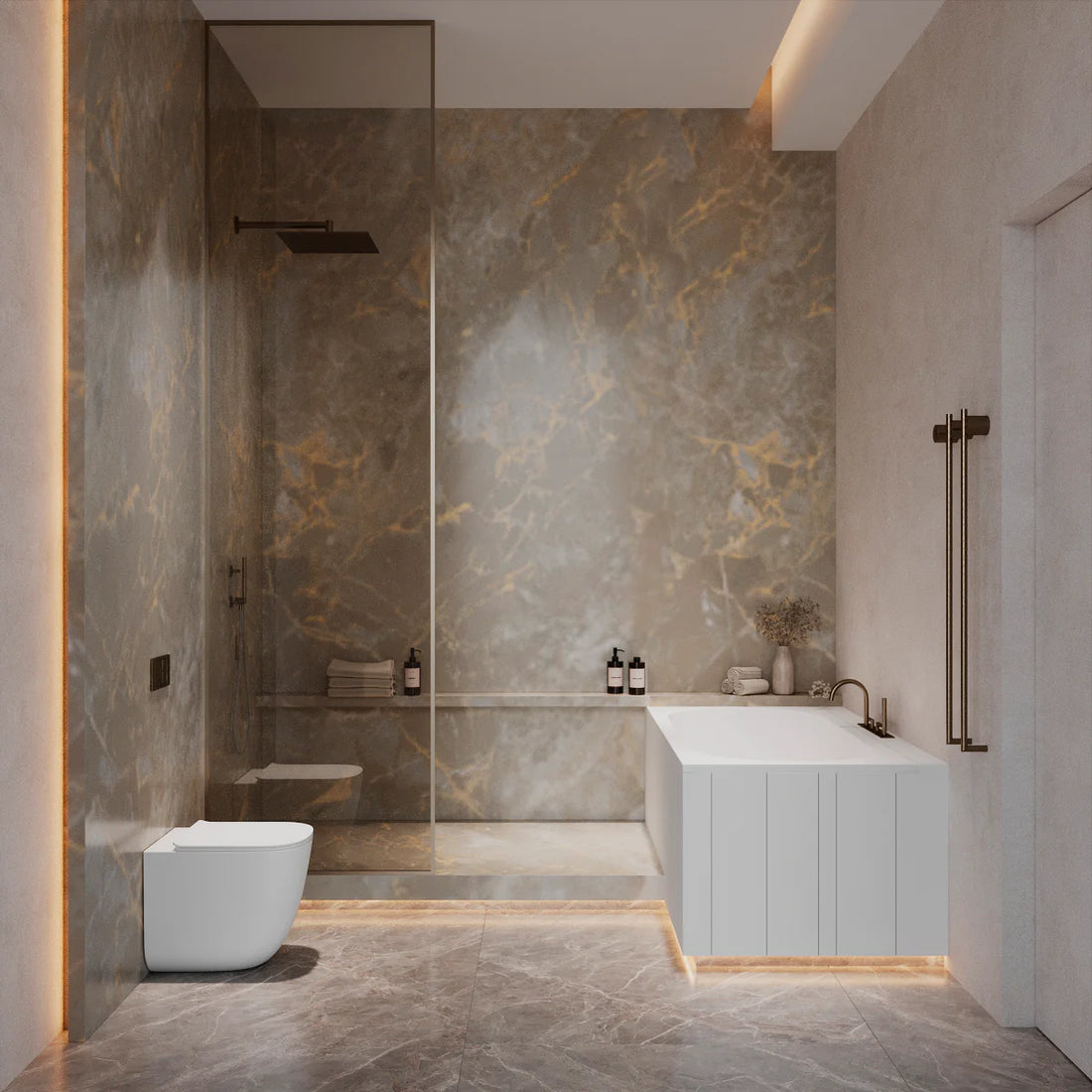 Jadeite Greyish Waterproof Wall Panel