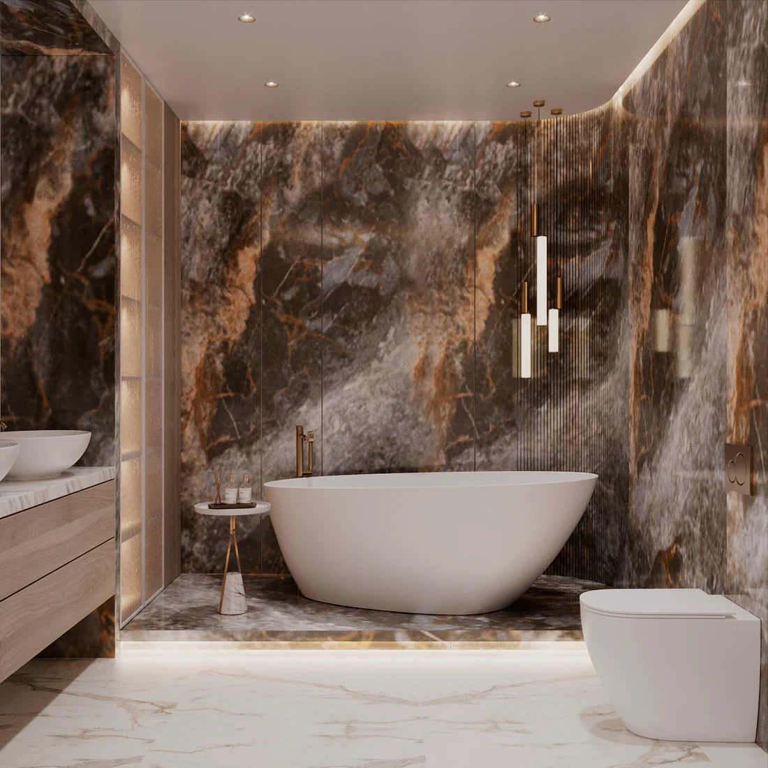 Jadeite Gold Waterproof Panel