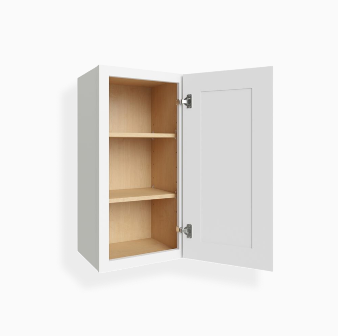 White Shaker 30″ H Single Door Wall Cabinet
