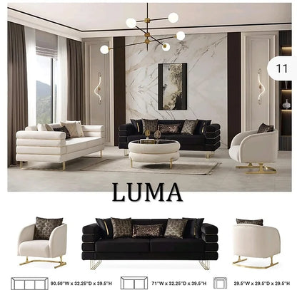 Luma Grey Sofa and Loveseat