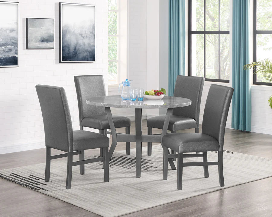 Judson Glitter Gray 5-Piece Dining Set