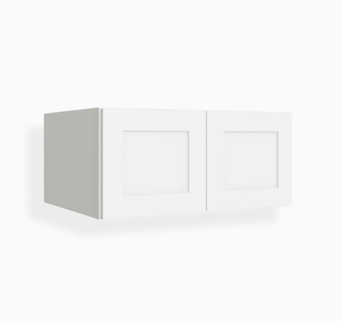 White Shaker 36″ W Refrigerator Wall Cabinet