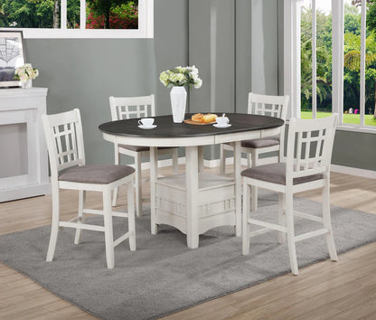 Hartwell Chalk Gray Counter Height Dining Set