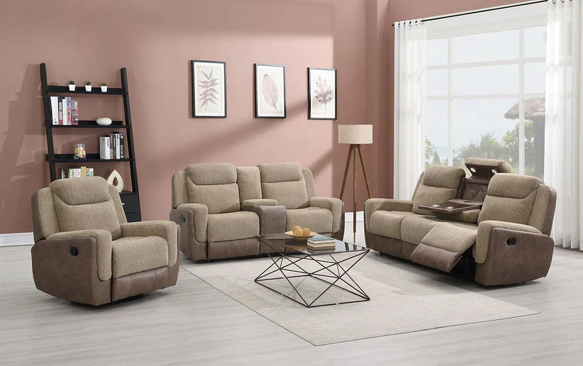 Wilbert Brown Reclining Set 3pcs