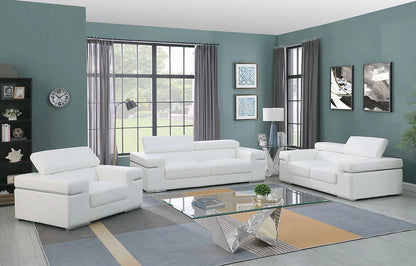 Soho White 2pc Love Seat and Sofa