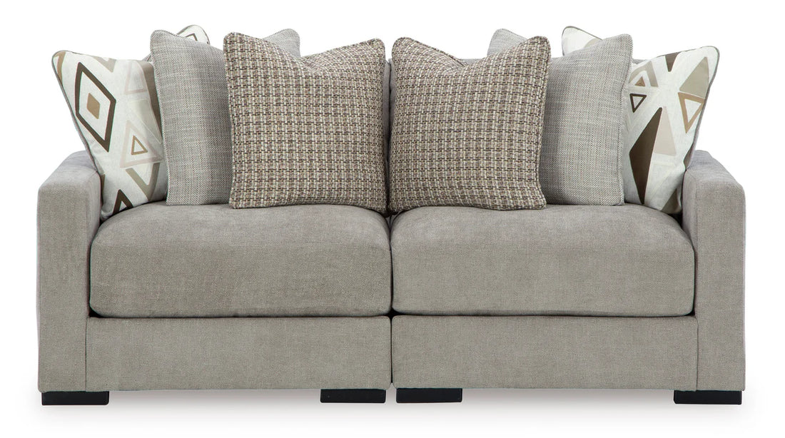 Aslan Court Pebble 2-Piece Loveseat Sectional