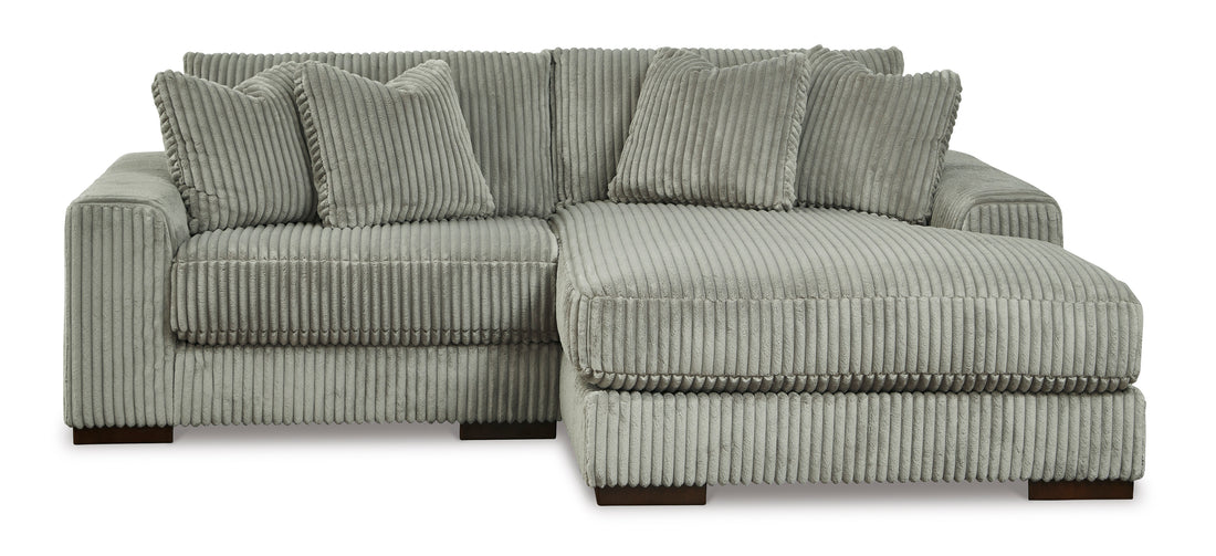 Sofá chaise longue RAF de 2 piezas Lindyn Fog
