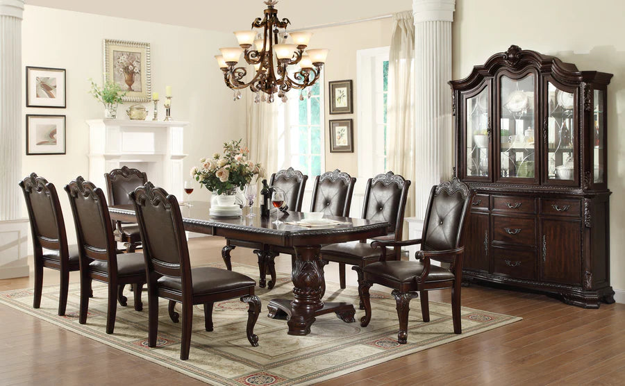 Kiera Brown Formal Extendable Dining Set