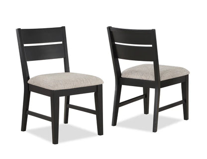 Mathis Black/Gray Round Dining Set