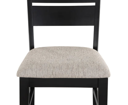 Mathis Black/Gray Round Dining Set