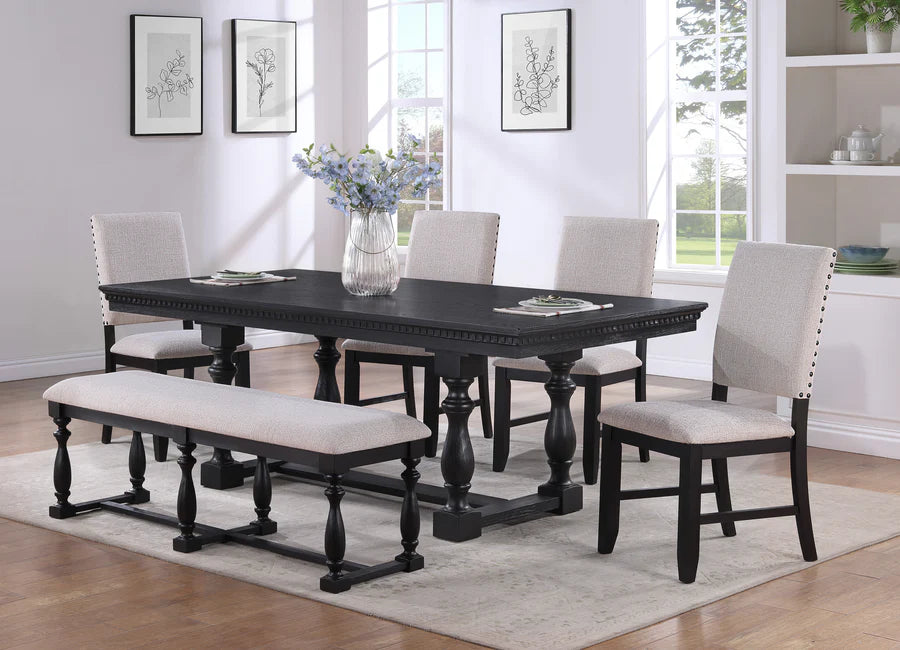 Juego de comedor Regent Charcoal Black