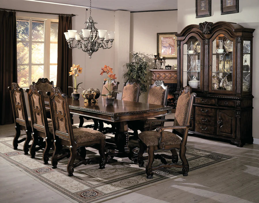 Neo Renaissance Brown Formal Extendable Dining Set