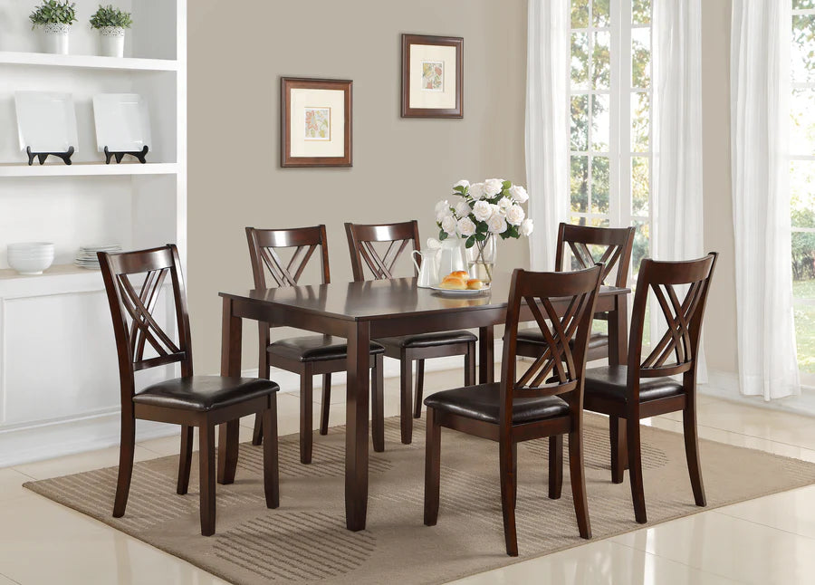 Eloise Brown 7-Piece Dining Set