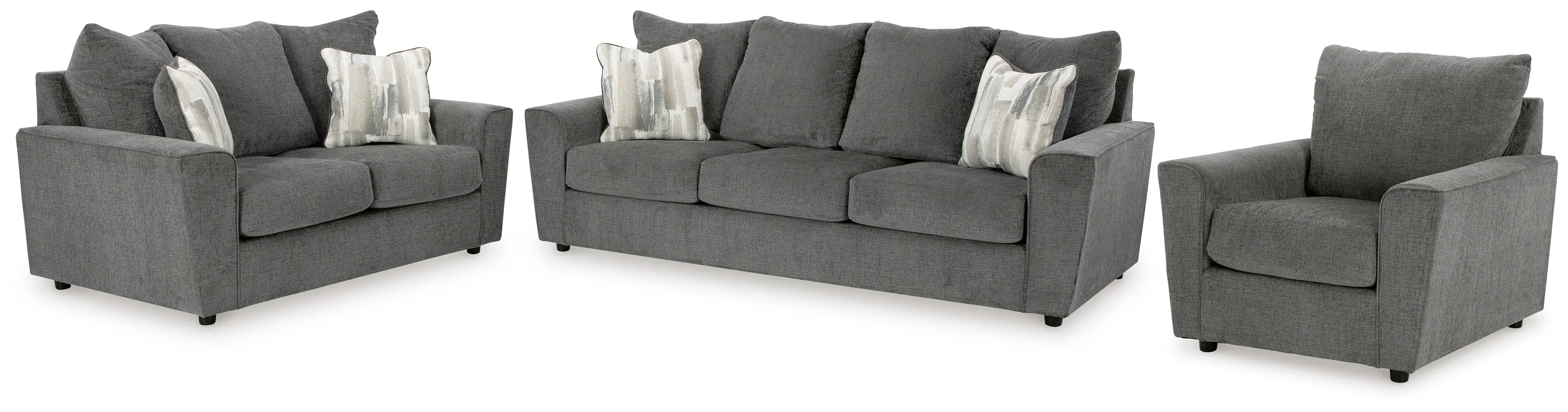 Stairatt Charcoal Living Room Set