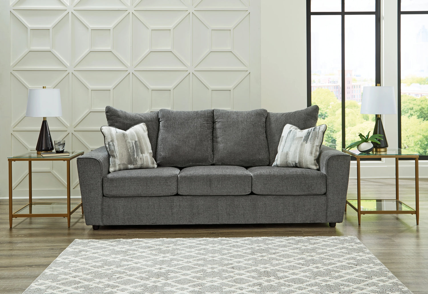 Stairatt Charcoal Living Room Set