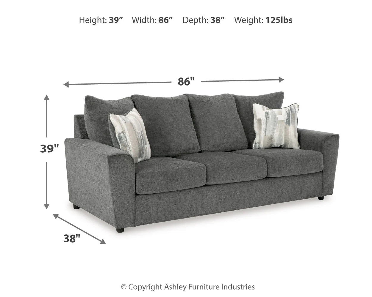 Stairatt Charcoal Living Room Set