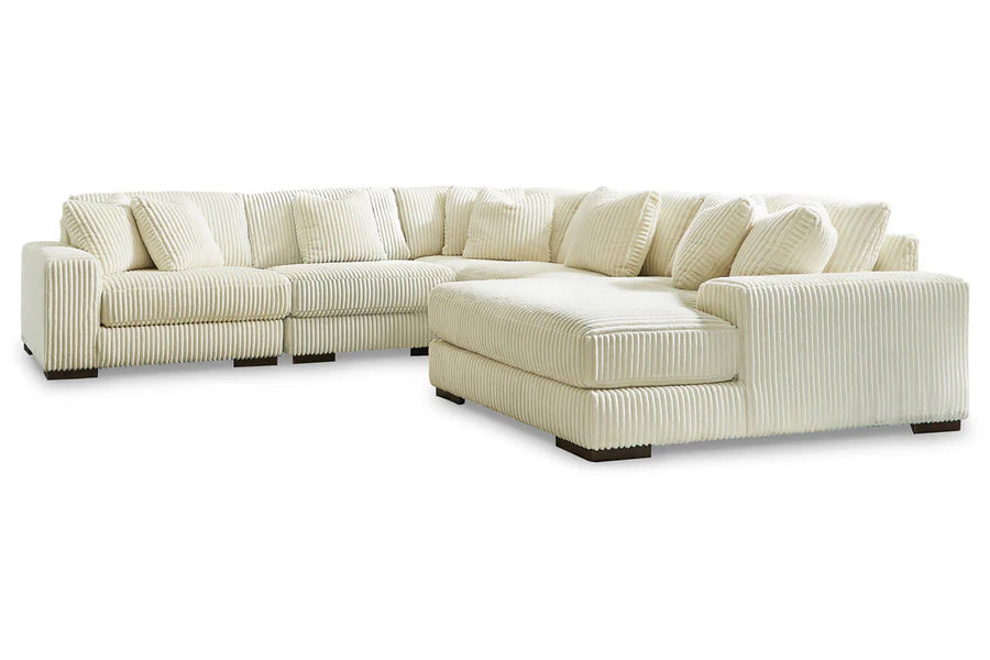 Chaise seccional RAF de 5 piezas Lindyn Ivory