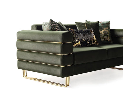 Luma Emerald Sofa and Loveseat