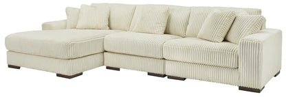 Lindyn Ivory 3-Piece LAF Chaise Sectional