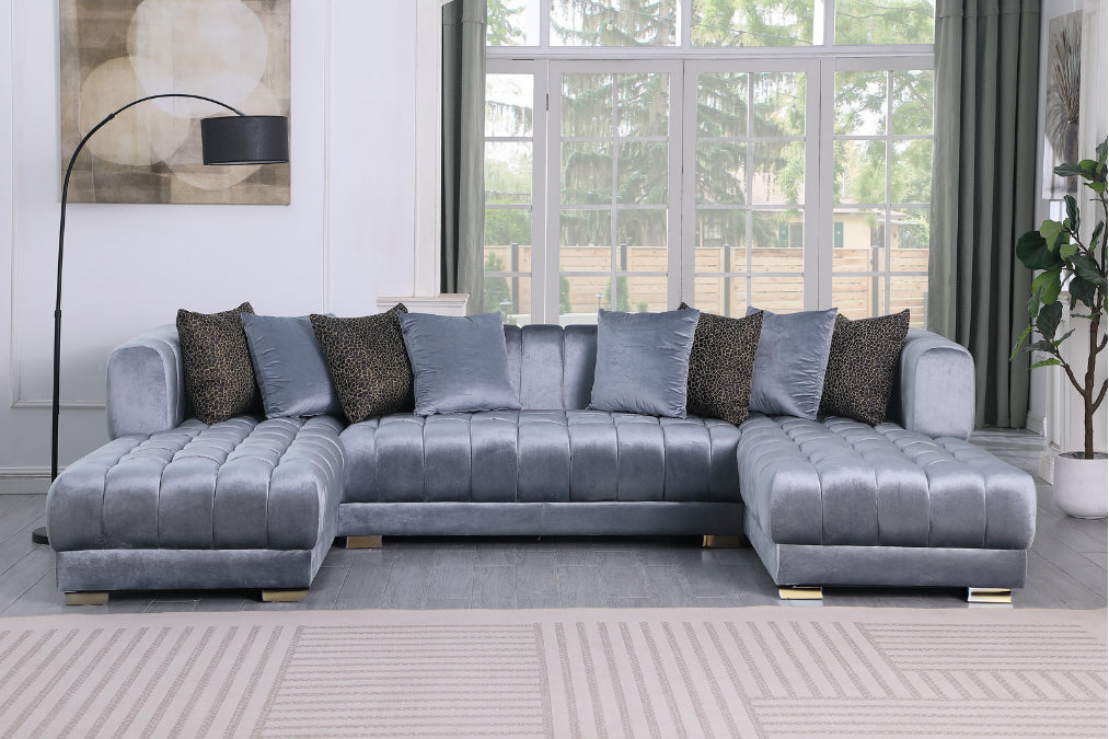 Dasha Gray Sectional Sofa