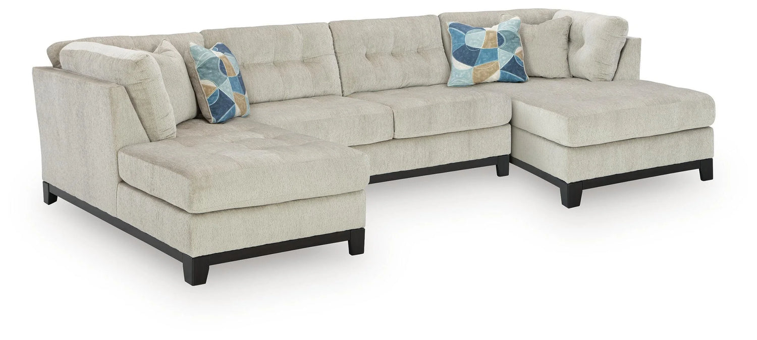 Maxon Contemporary 3-Piece Sectional with Ottoman