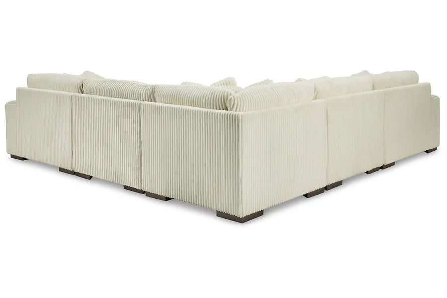 Lindyn Ivory 5-Piece RAF Chaise Sectional