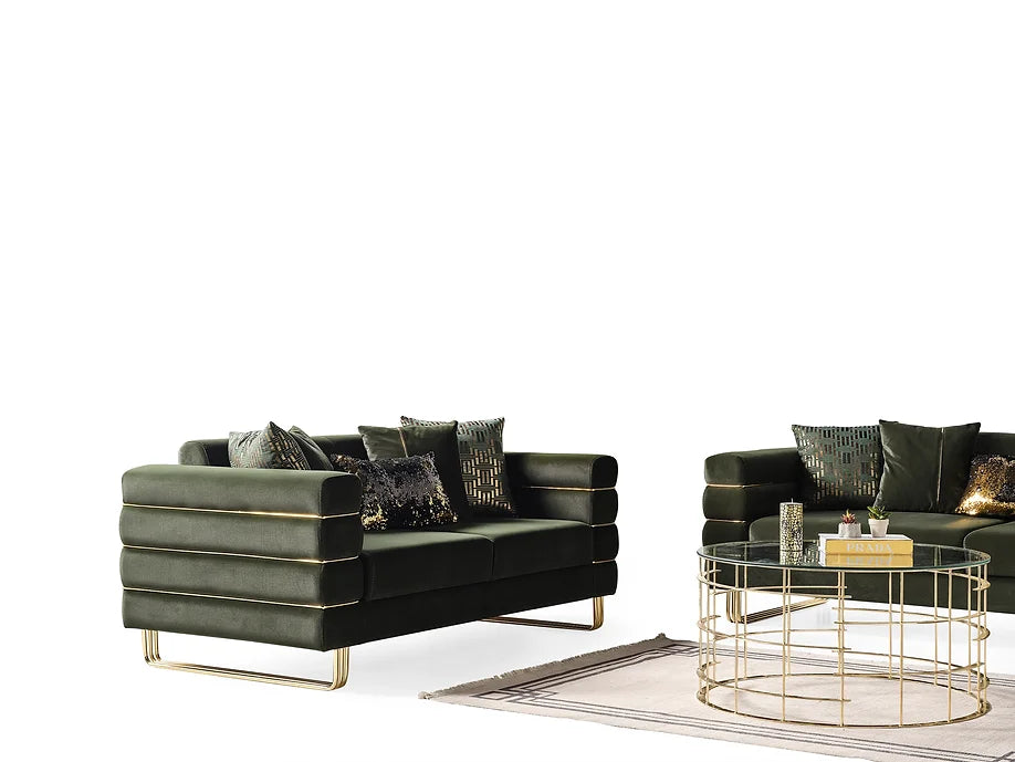 Luma Emerald Sofa and Loveseat