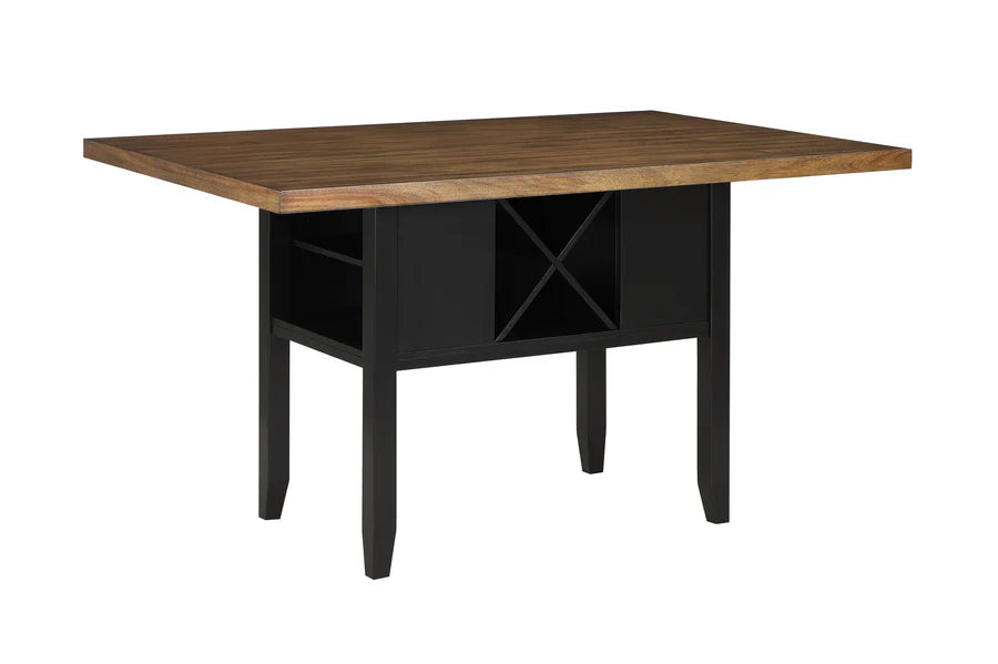 Dary Black/Brown Counter Height Dining Set