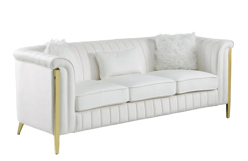 Fara Cream Sofa and Loveseat