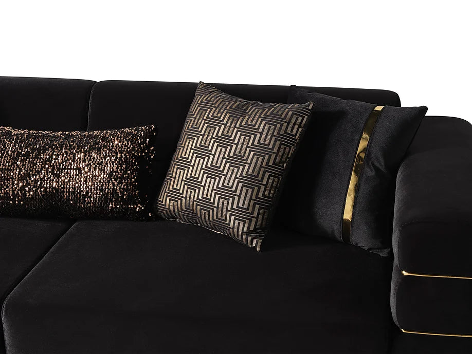 Luma Black Sofa and Loveseat