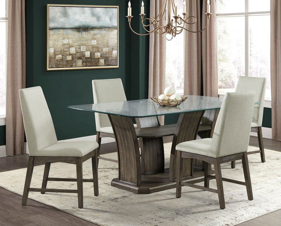 Dapper Rectangular Dining Room Set 7-pieces (Walnut)