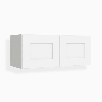 White Shaker 12″ H Double Door Wall Cabinet