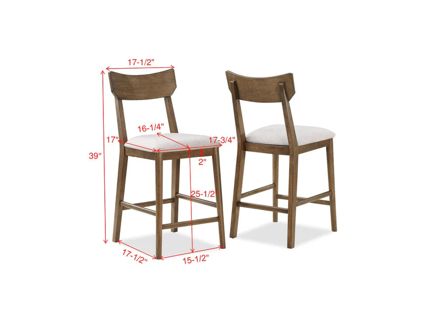 Weldon Brown Square Counter Height Dining Set