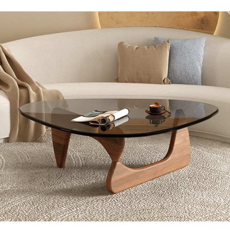 Modern Oak Glass Coffee Table